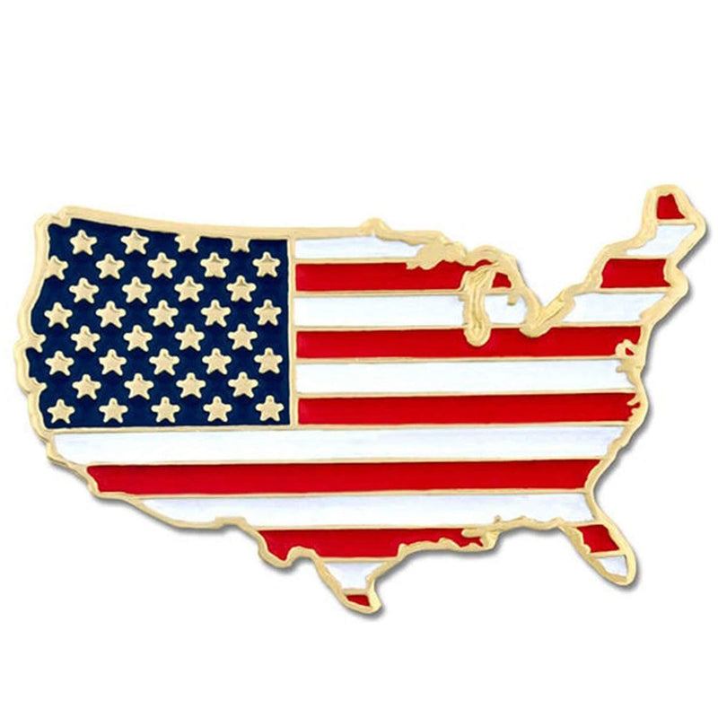 [Australia] - America Map Outline Flag Lapel Pin Proudly Designed in USA Free Beautiful Luxurious Gift Box 5 
