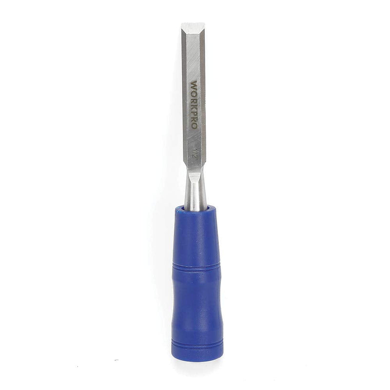 [Australia] - WORKPRO ½” Wood Chisel – Wood Carving Chisel with Heavy-Duty Design, Hardened and Tempered Steel Blade, Woodworking Chisel for Use with Hammer or Mallet (W043001) 