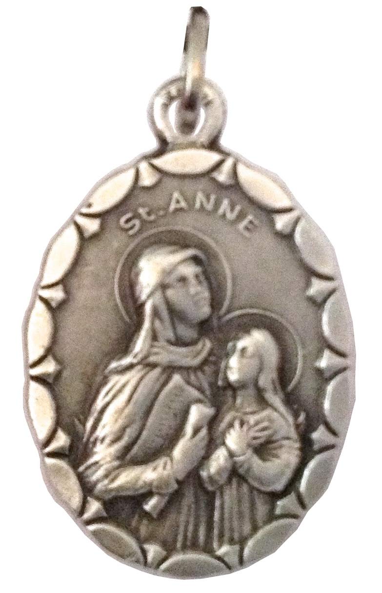 [Australia] - SAINT ANNE (MOTHER OF THE MOST HOLY VIRGIN MARY) OVAL SHAPE MEDAL - 100% MADE IN ITALY 