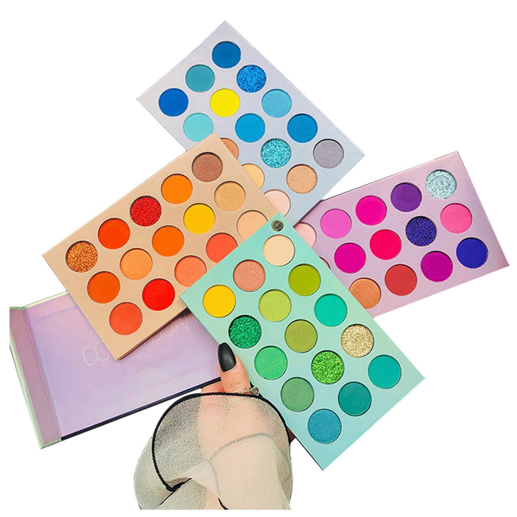 [Australia] - 60 Colors Eyeshadow Palette, 4 in1 Color Board Makeup Palette Set Highly Pigmented Glitter Metallic Matte Shimmer Natural Ultra Eye Shadow Powder Easy to Blend 