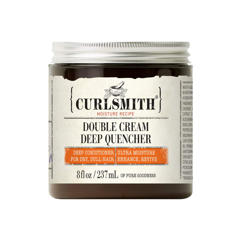 [Australia] - Curlsmith - Double Cream Deep Quencher - Vegan Moisturising Deep Conditioner for Ultra Dry, Wavy, Curly or Coily Hair (8oz) 8 Fl Oz (Pack of 1) 