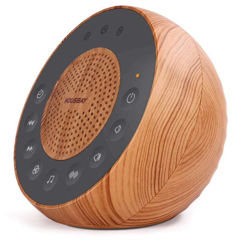 [Australia] - Housbay White Noise Machine with 31 Soothing Sounds, 5W Loud Stereo Sound, Auto-Off Timer, Adjustable Volume, Sleep Sound Machine for Baby, Kid, Adult -Wood Grain 