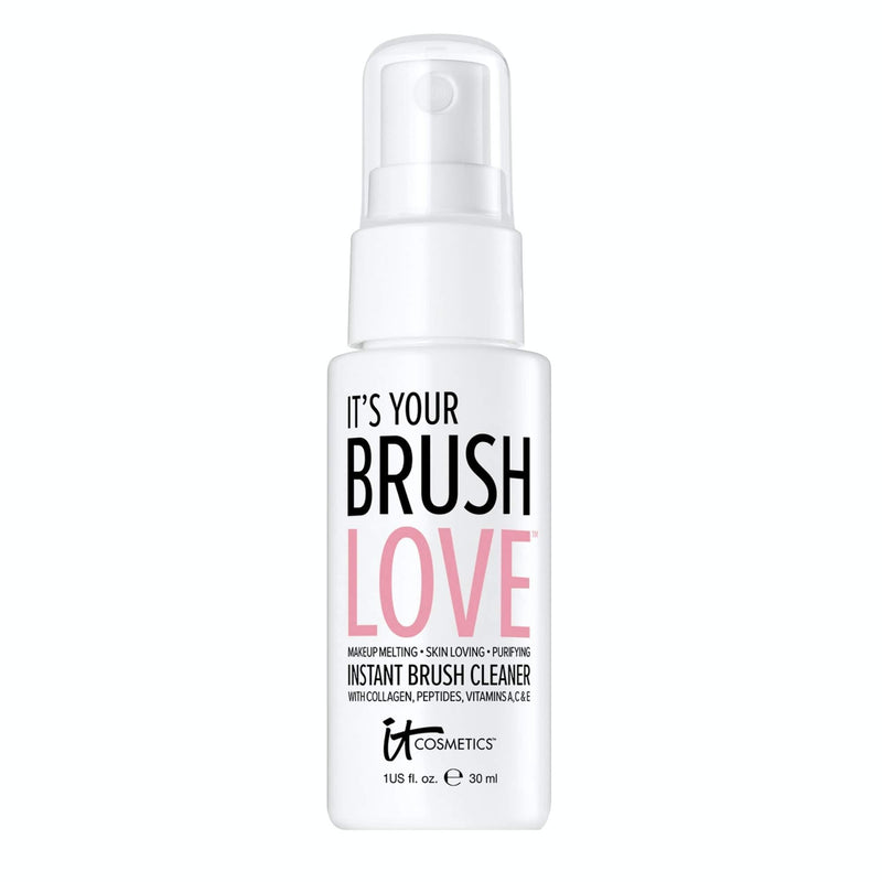 [Australia] - IT Cosmetics IT’s Your Brush Love - Travel Size - Instant Makeup Brush Cleaner & Conditioner - With Hydrolyzed Collagen, Peptides, Antioxidants & Vitamins - Alcohol-Free Formula - 1.0 fl oz 1 Fl Oz 