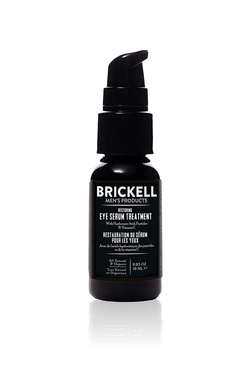 [Australia] - Brickell Men's Restoring Eye Serum Treatment for Men, Natural and Organic Eye Gel to Firm Wrinkles, Reduce Dark Circles, and Promote Youthful Skin, 0.65 Ounce, Unscented 