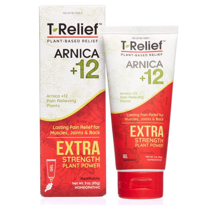 [Australia] - MediNatura T-Relief Extra Strength Pain Relief with Arnica + 12 Plant-Based Pain Relievers (3 Ounces Gel) 