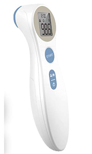 [Australia] - Digital Forehead Thermometer - Infrared - White (Body Temperature Reader, Lightweight, Compact) 