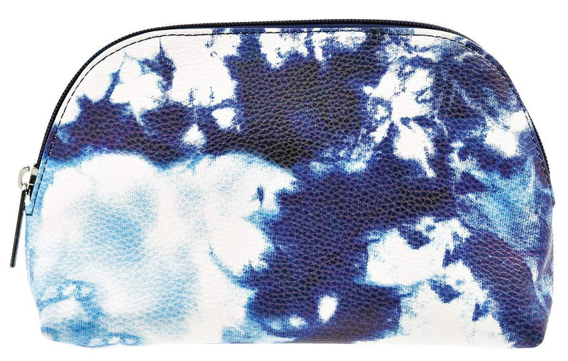 [Australia] - iscream Underwater Tie Dye Zippered, Fully Lined Pebbled Faux Leather 8.25" x 5" Cosmetic Bag 