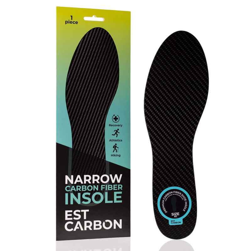[Australia] - Narrow Carbon Fiber Insole, 1Piece, Shoe Insert, Rigid - Strong Ortho - Shoe Stiffener Insert Best for Foot Arthritis, Turf Toe, Hallux Limitus, Hallux Rigidus, Mortons Toe - EU36 234mm 9.21 Inch, Women's Size 8, Men's 7 