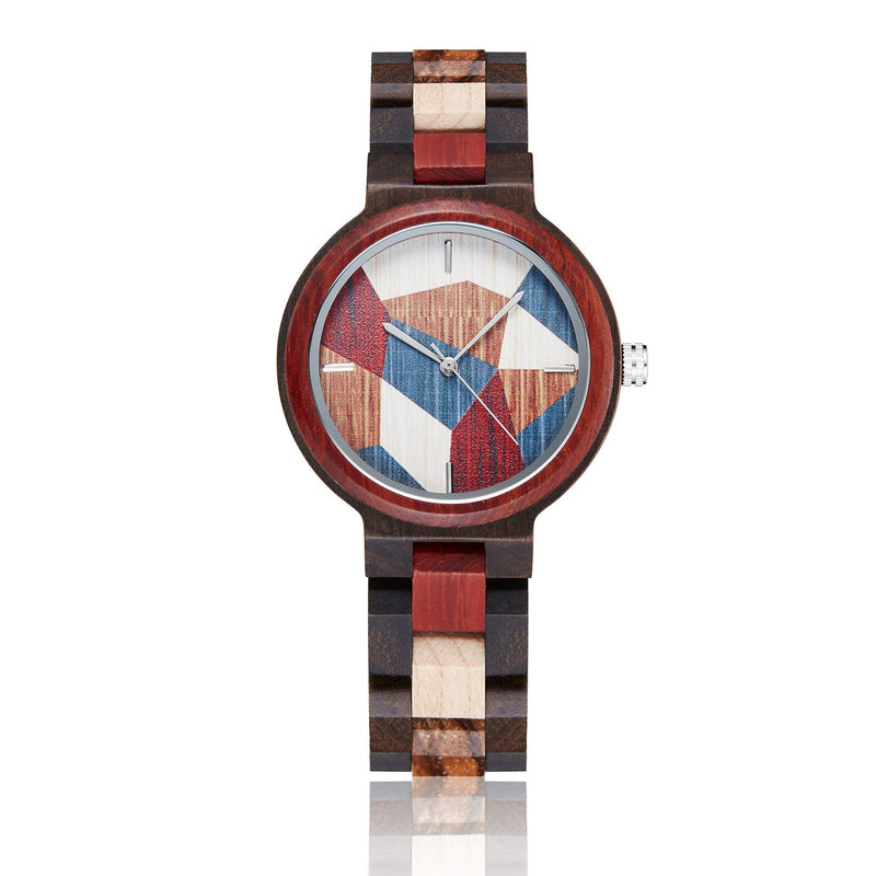 [Australia] - GOREBN Wooden Watches for Women Colorful Handmade Bamboo Ladies Watches Luxury Quartz Wrist Watches Womens Lightweight 