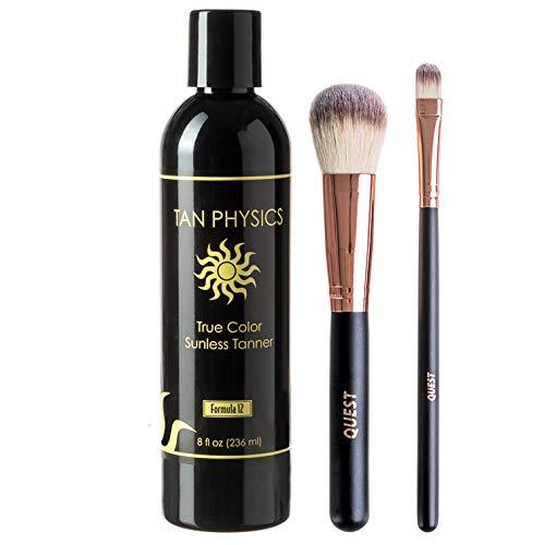 [Australia] - Tan Physics True Color Sunless Tanner 8 fl oz w/ FREE 2-Piece Self Tan Applicator Brush Set 