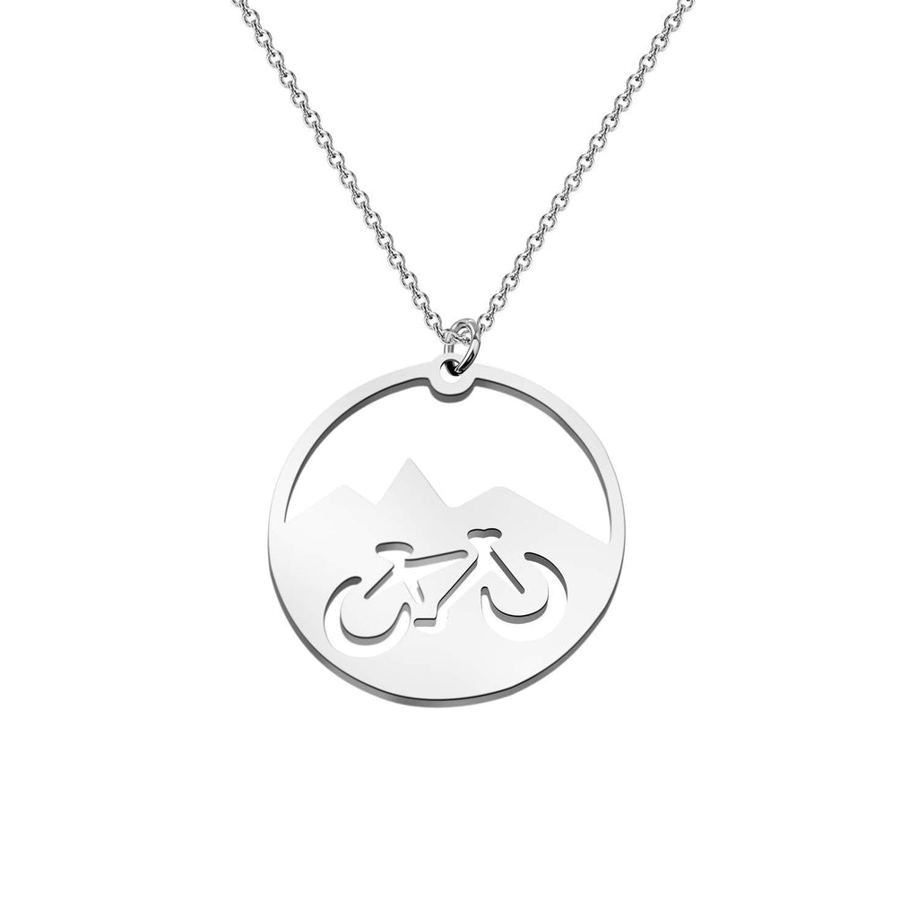 [Australia] - BAUNA Mountain Bike Necklace Travel Accessories Sport Pendant for Cyclist Cycling Lovers Mountain Enthusiasts 