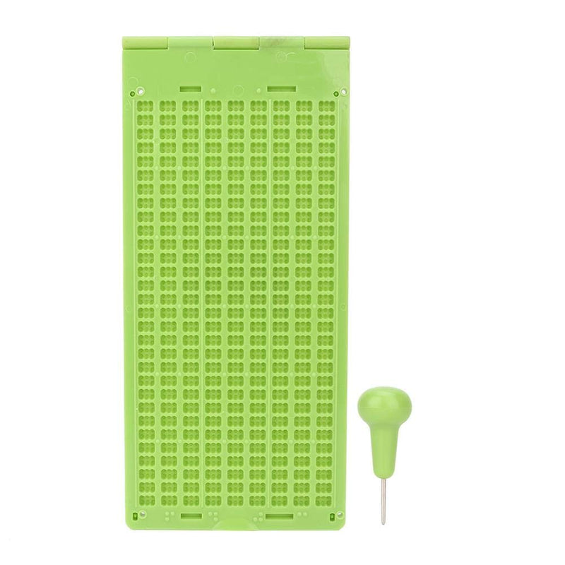 [Australia] - Yencoly Braille Store Business Card Slate, Portable Plastic 9 Lines 30 Cells Braille Writing Slate and Stylus Braille Learning Tool Accessory Assorted Tactile Bump Dots for The Blind 