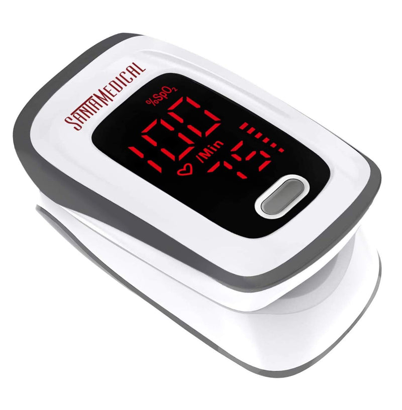 [Australia] - Fingertip Pulse Oximeter, Blood Oxygen Saturation Monitor (SpO2) with Pulse Rate Measurements and Pulse Bar Graph, Portable Digital Reading LED Display, Batteries and Carry Case Included 