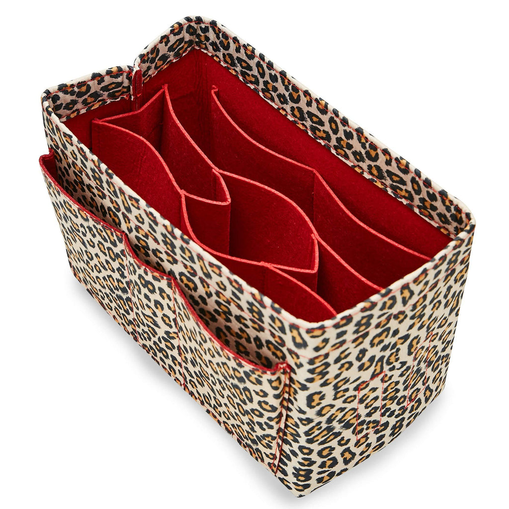 [Australia] - Purse Bag Organizer Insert with Lots of Different Size Spaces Divider Shaper for Speedy Shoulder Hobo Bag Keep Stuff Organized Medium(Speedy 30, Neverfull PM) Leopard 