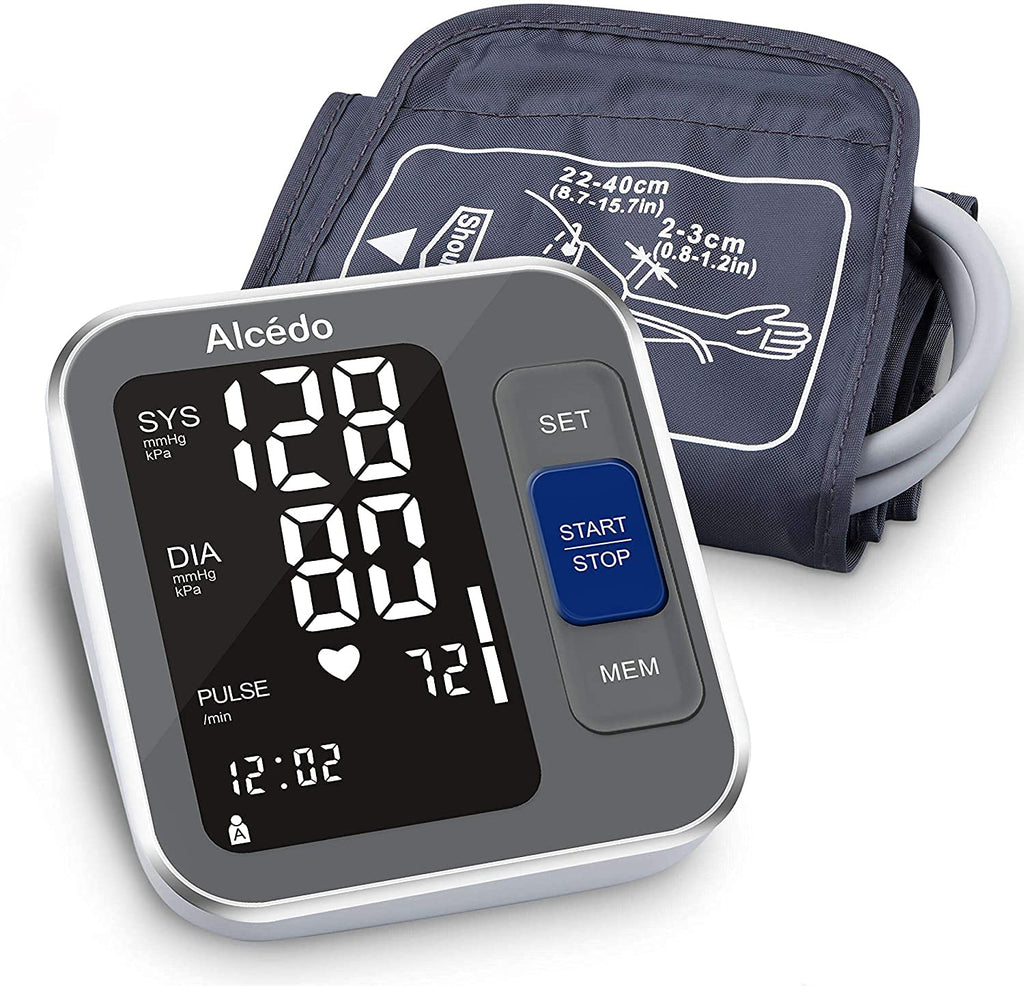 [Australia] - Alcedo Blood Pressure Monitor Upper Arm, Automatic Digital BP Machine with Wide-Range Cuff for Home Use, Backlit Screen, 2x120 Reading Memory, Talking Function 