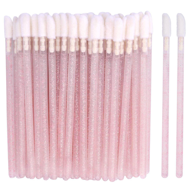 [Australia] - 100 Disposable Lip Brushes, Lipstick Applicator, Lip Gloss Wands Pink Tbestmax 1Pink 