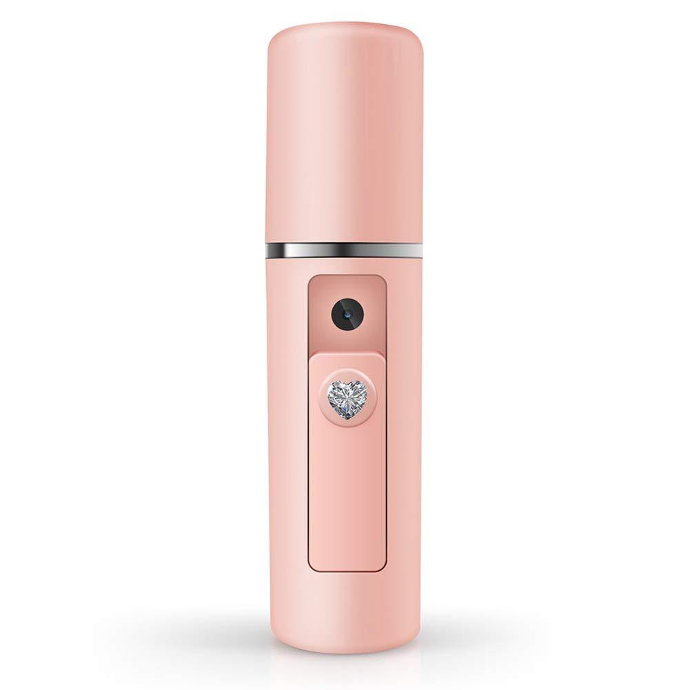 [Australia] - Nano Facial Mister Moisturizing Atomization Humidifier Cool Mist Facial Steamer Handy Mist Sprayer Moisturizing & Hydrating for Skin Care, Makeup, Eyelash Extensions (Pink) Pink 