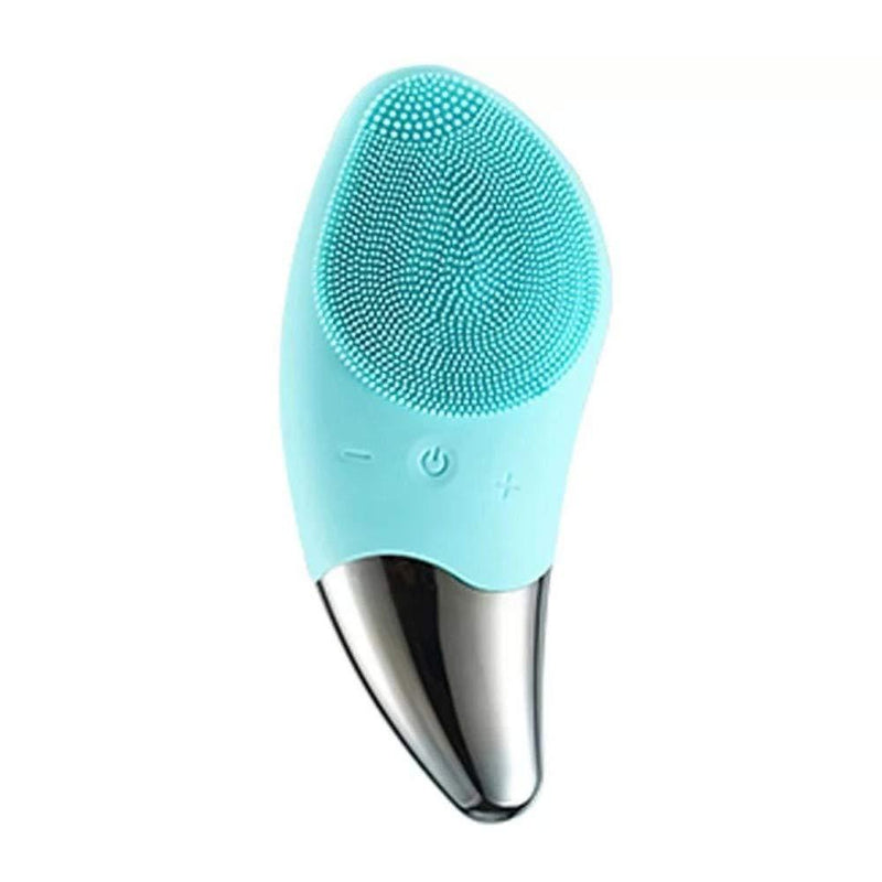 [Australia] - Outtmer Facial Cleansing Brushes Rechargeable Waterproof Cleansing Brushes ultrasonic waterproof Pore Cleanser 6 speeds Brushes for for All Types of Skin (Green) Green 