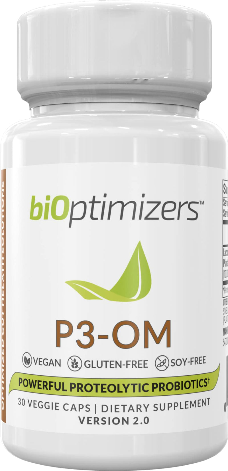 [Australia] - P3-OM - Proteolytic Probiotic and Prebiotic Supplement - Contains Lactobacillus Plantarum OM - Can Provide Immune Support - May Help Improve Gut Health to Help with Bloating and Gas, 30 Capsules 