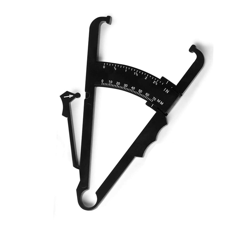 [Australia] - Body Fat Caliper, Fat Measure Clipper for Accurately Measuring Caliper Tool for Body Fat skinfold Calipers Measurement Device Body Fat Scale Black 