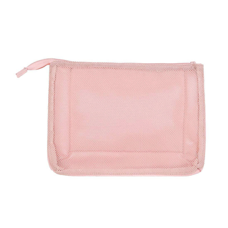 [Australia] - MINISO Net Travel Transparent Storage Bag, Bathroom Cosmetic Bags Swimming Makeup Container Travel Organizer - Pink 