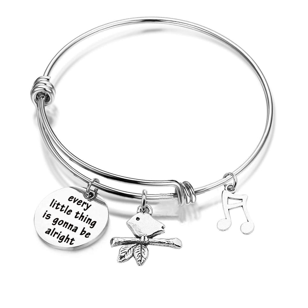 [Australia] - Every Little Thing is Gonna be Alright Three Little Birds Keychain Inspirational Gifts Bracelet 