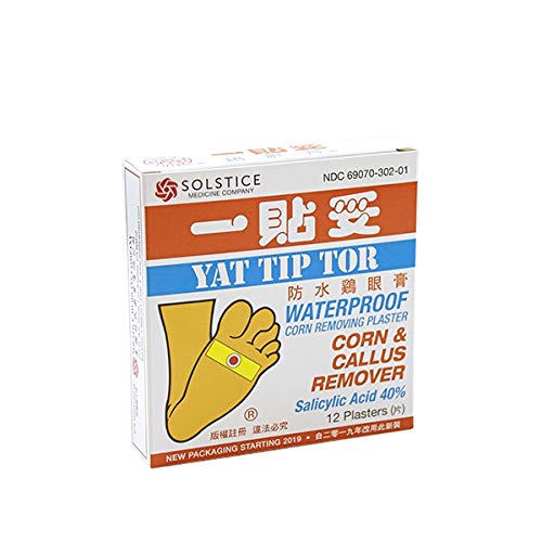 [Australia] - Yat Tip Tor Corn & Callus Removing Plaster - 12 Plasters/Box (1 Pack) 1 Pack 