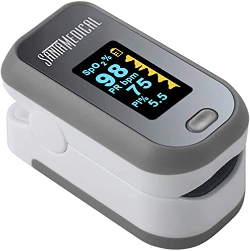 [Australia] - Finger Pulse Oximeter, (SpO2) Blood Oxygen Saturation Monitor with Pulse Rate Measurements and Pulse Bar Graph, Digital Reading LED Display 