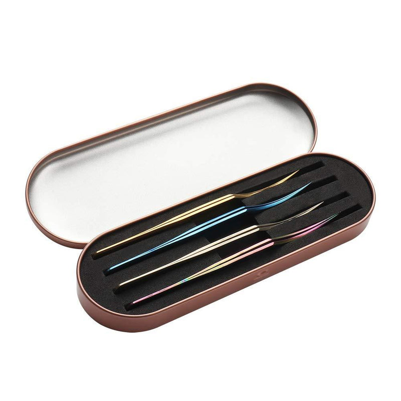 [Australia] - Professional Tweezers Storage Case Activated Sealed Box Eyelash Extension Tools Container, 1 Pc, Rose Gold 