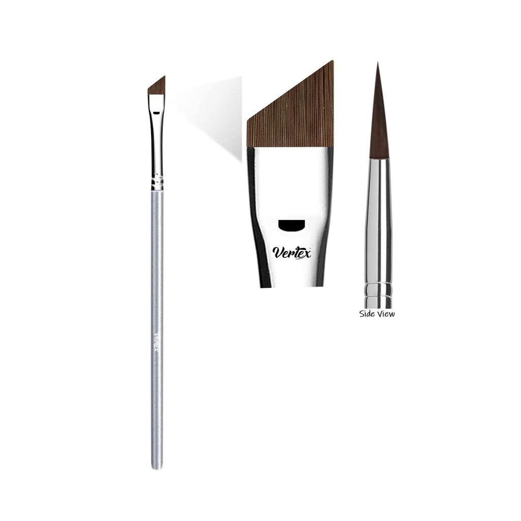 [Australia] - Vertex Beauty Angled Eyeliner Brush Slanted Small - Thin Winged Liner For Clean Lines | Apply Smooth Liquid Gel Liner For A Fine Wing | Application Of Flat Angle Edges Allows Precision Control To Achieve Sexy Cat Eyes 