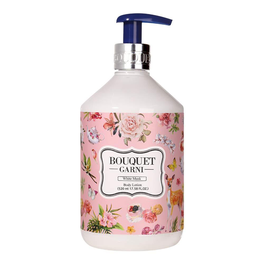 [Australia] - BOUQUET GARNI Body Lotion White Musk - Long Lasting Deep Moisturizing Scented Lotion - Calming Ingredients Lotus Flower Extract - Shea Butter Rich in Vitamin A, C, E - Non Sticky Texture - 17.6 Fl. Oz 17.58 FL. Oz 