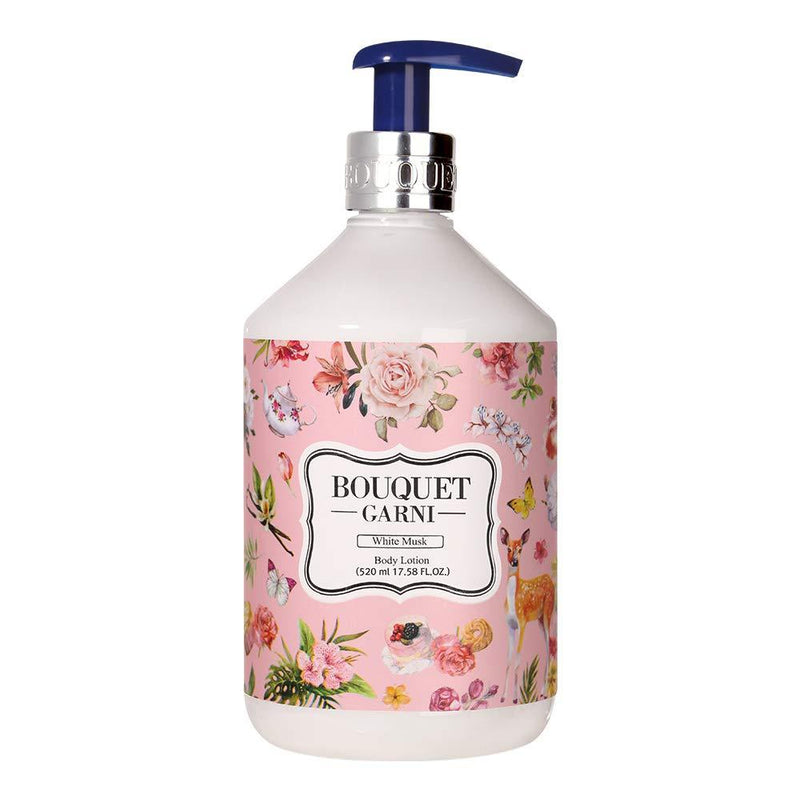 [Australia] - BOUQUET GARNI Body Lotion White Musk - Long Lasting Deep Moisturizing Scented Lotion - Calming Ingredients Lotus Flower Extract - Shea Butter Rich in Vitamin A, C, E - Non Sticky Texture - 17.6 Fl. Oz 17.58 FL. Oz 