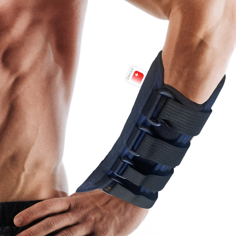 [Australia] - AZMEC Wrist Brace For Right Hand – Carpal Tunnel Brace – Medium Navy Adjustable Wrist Support for Carpal Tunnel, Tendonitis Arthritis Pain Relief, 6.5 - 7.5 inches 
