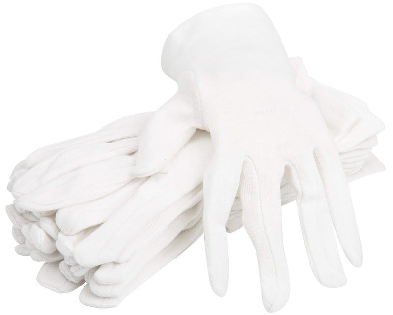 [Australia] - 100% Organic Cotton Moisturizing Eczema Gloves for Dry Sensitive Skin - 6 Pairs 