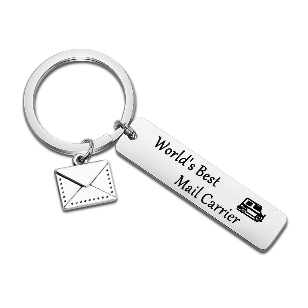 [Australia] - WSNANG World's Best Mail Carrier Keychain Mail Carrier Gift Mailman Gift Postman Gift Post Office Worker Gift Thank You Gift for Postal Worker Mail Carrier Keychain 