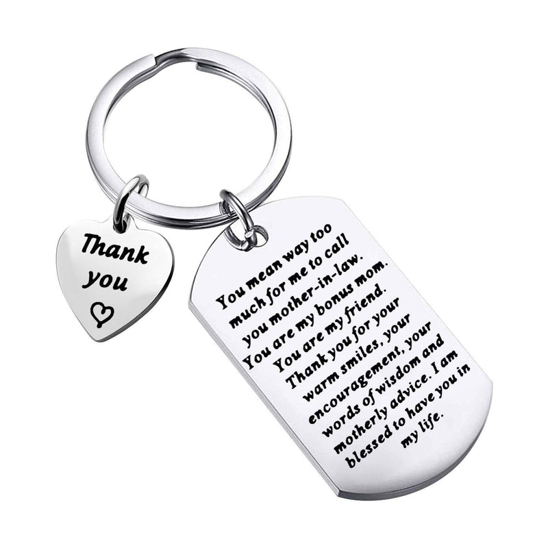 [Australia] - WSNANG Mother in Law Gift Future Mother Gift I Am Blessed to Have You in My Life Mother in Law Keychain Thank You Gift Wedding Gift 