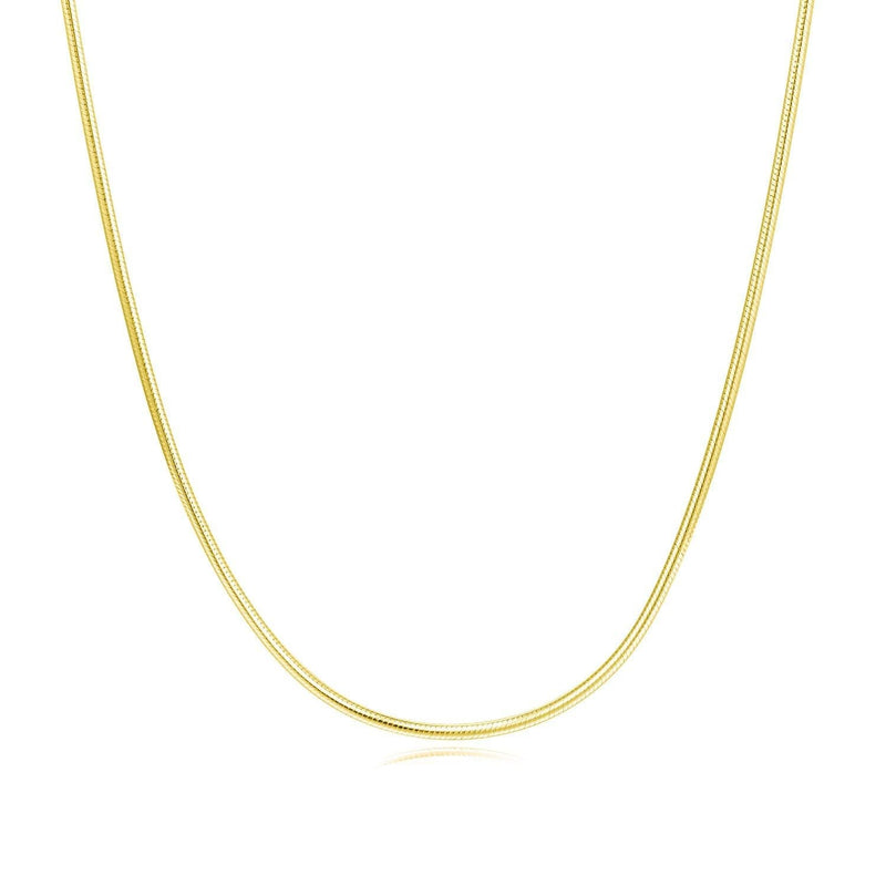 [Australia] - LUHE Sterling Silver 1MM Snake Chain Italian Crafted Necklace Thin Lightweight Strong - Lobster Claw Clasp 14-30 Inches and 1.9mm Snake Chains 20-24 inchs 1.0mm 14inchs gold plated 