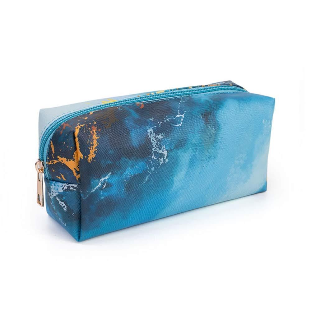 [Australia] - HJTMakeup Bags,Travel Cosmetic Bags Brush Pouch Toiletry Wash Bag Portable Travel Make up Case for Women and Girls Ocean blue cosmetic bag 商品名称 
