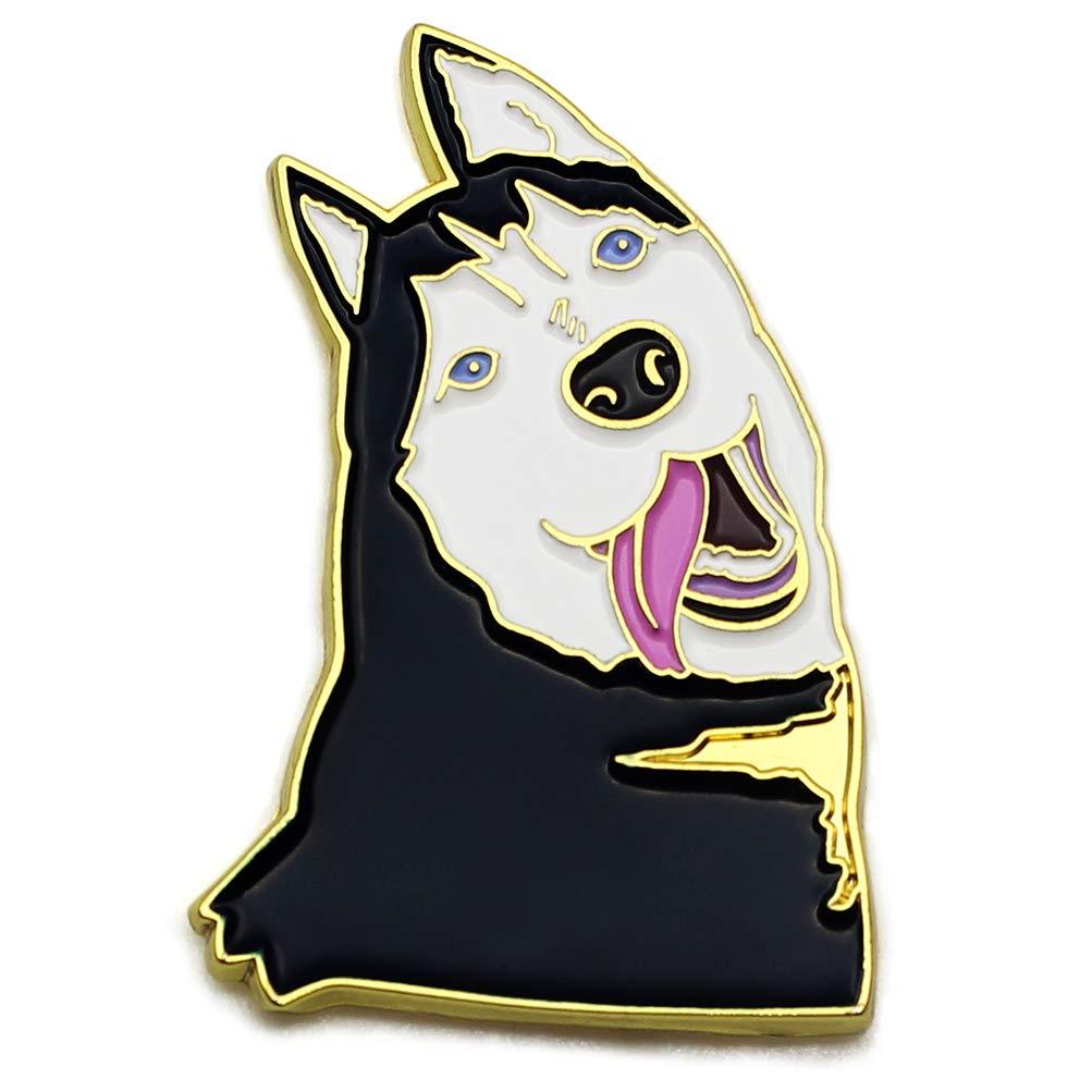 [Australia] - CUFTS Funny Siberian Husky Enamel Lapel Pin Cute Dog Enamel Pin Gifts for Dog Lovers 