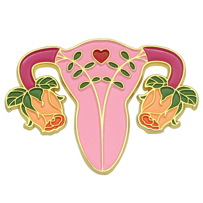 [Australia] - CUFTS Feminist Uterus Enamel Pin Blooming Uterus Female Women Rights Reproductive Rights Metal Brooch Jewelry Gifts for Her 