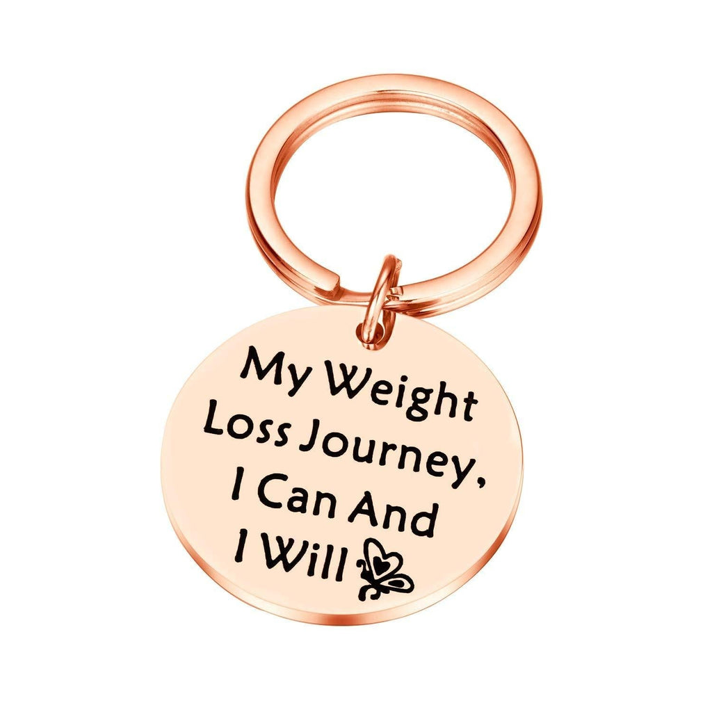 [Australia] - PLITI Weight Loss Keyring My Weight Loss Journey I Can and I Will Diet Journey Weight Tracker Keep Fit Gift for Her My Weight Loss RG 