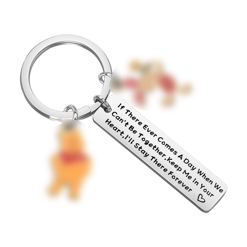 [Australia] - LQRI If There Ever Comes a Day When we Can't be Together Inspired Gift Keychain BFF Gift Girlfriend Gift Long Distance Relationship Friendship Gift sliver 