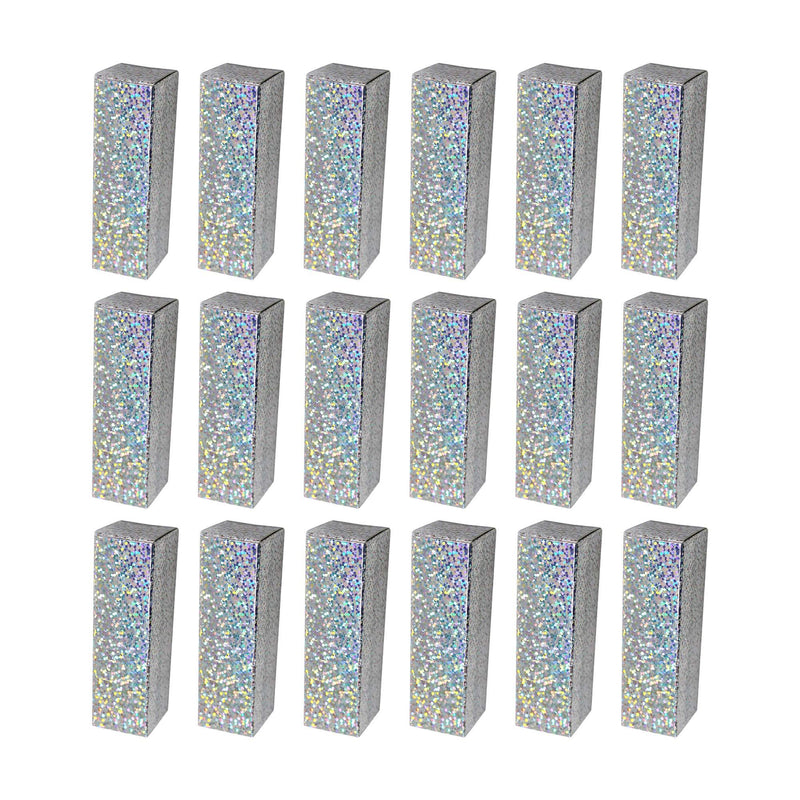[Australia] - EOPER Lipstick Box Lip Gloss Wrapping Paper Case Box, 50 Pieces Rectangle Stylish Sequins Paper DIY Lipstick Boxes Gift Grocery Box Merchandise Packaging Containers Colorful-silver 