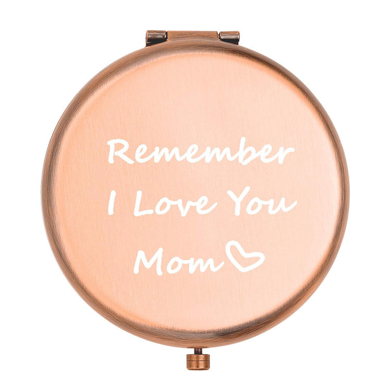 [Australia] - sedmart Mom Birthday Gifts from Daughter and Son,Sentimental Engraved Compact Mirror for Women-Remember I Love You Mom Remember I Love You Mom 