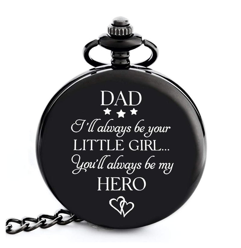 [Australia] - Gifts for Dad from Daughter I Dad Gifts from Daughter -"I Will Always be Your Little Girl" Pocket Watch I Dad Birthday Gifts from Daughter I Father Daughter Gifts I Gift for Daddy from Daughter 
