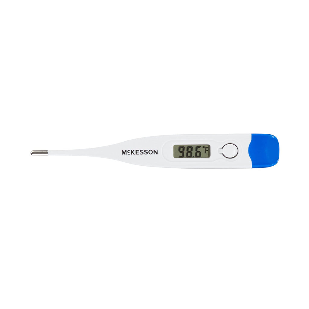 [Australia] - McKesson Digital Thermometer Kit, Oral - 30-Sec Reading, Recall Memory, Fever Alarm - Includes Handheld Thermometer, Battery, Probe Sheaths, Case, Manual, 1 Count (1 ct) 