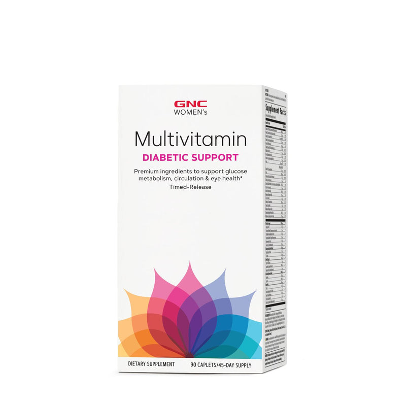 [Australia] - GNC Women's Diabetic Support Multivitamin | Maintain Healthy Blood Sugar Levels Plus Targeted Eye, Nerve and Cardiovascular Function | Daily Vitamin Supplement | 90 Caplets 