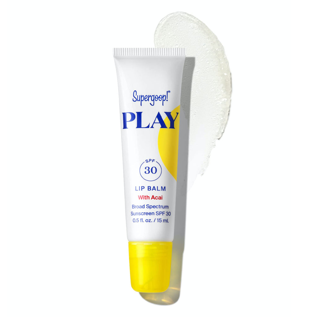 [Australia] - Supergoop! PLAY Lip Balm with Acai, 0.5 fl oz - SPF 30 PA+++ Reef Safe, Broad Spectrum Sunscreen - With Hydrating Honey, Shea Butter & Sunflower Seed Oil - Clean Ingredients - Great for Active Days 