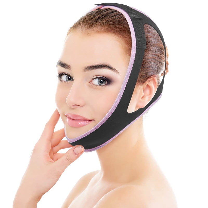 [Australia] - FERNIDA Chin Strap for Anti Snore Chin Strap or Double Chin Reducer, Adjustable and Breathable, Anti Snoring Devices, Face Slimming Strap Pink 