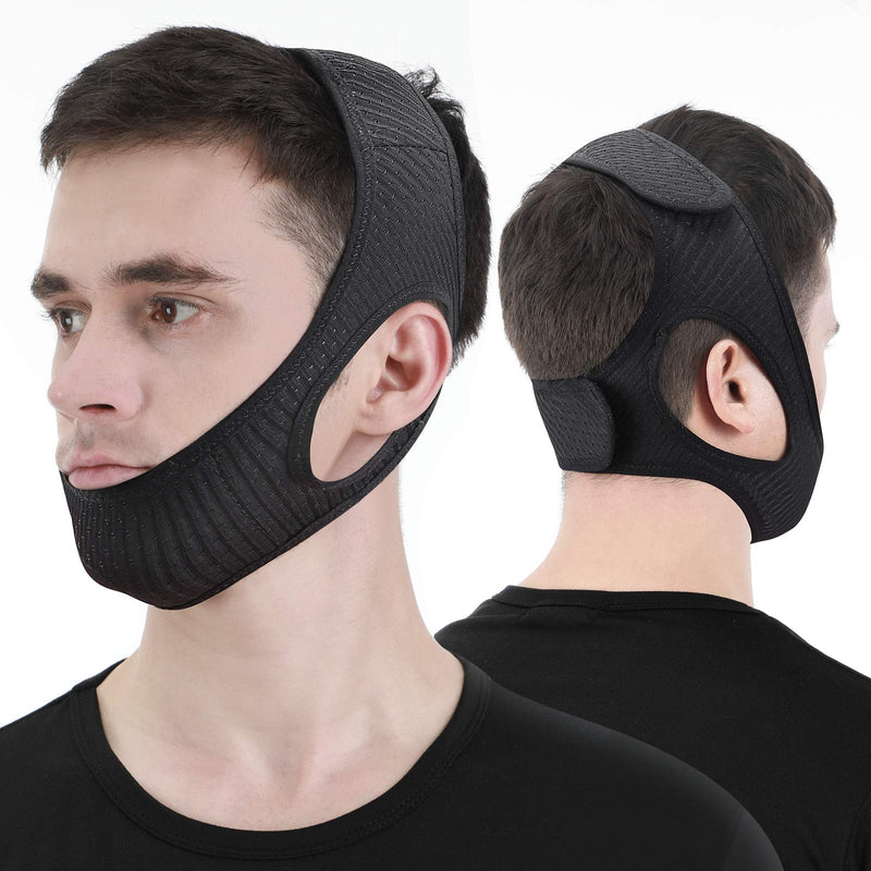 [Australia] - Chin Straps for Snoring, Anti Snoring Chin Strap Devices, Vosaro Jaw Strap for Sleeping with Men Women, Adjustable and Breathable for User Keep Closed While Sleeping for Snorers 